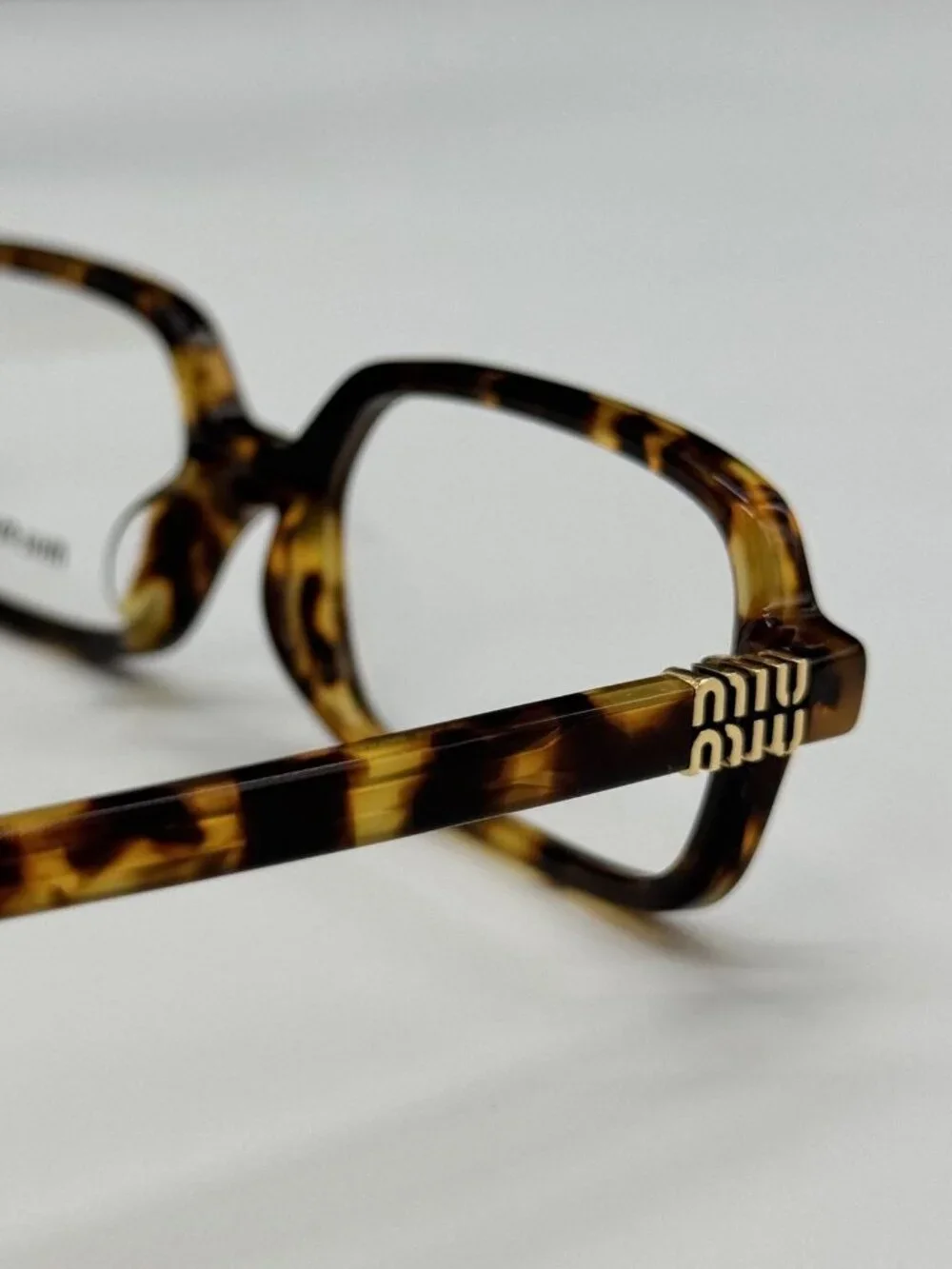 New Miu Miu MU01YV Havana Brown Square Eyeglasses MU 01YV 14L1O1